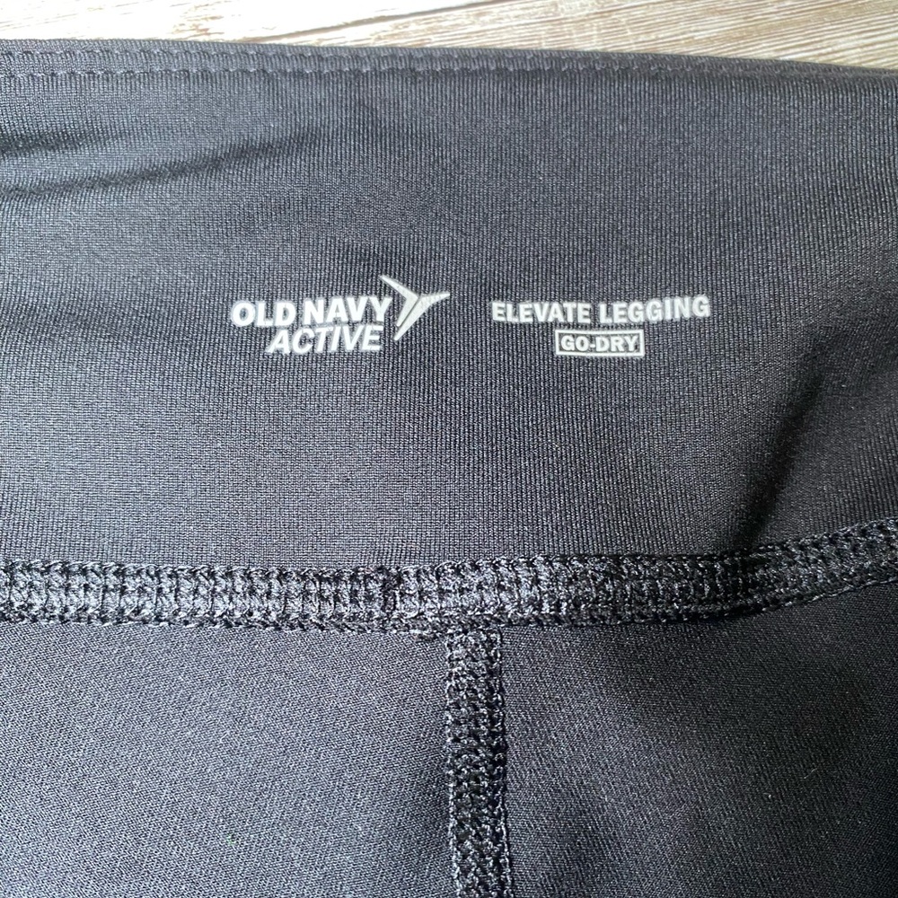 Old Navy Women's Mid-Rise PowerPress Leggings Black L 12-14 - Picture 12 of 15